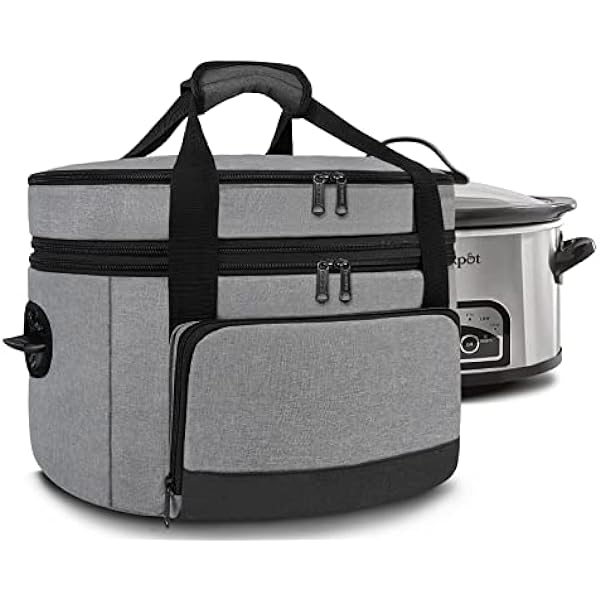 2-Layer Slow Cooker Carrier Compatible with Crock-Pot