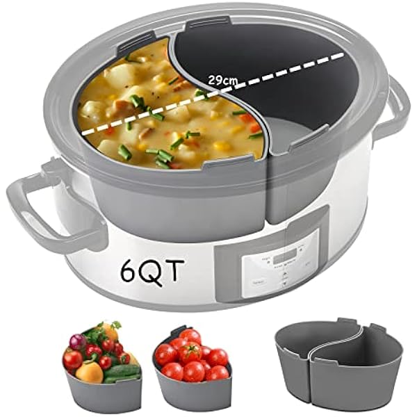 Huafly 2-in-1 Silicone Slow Cooker Liners
