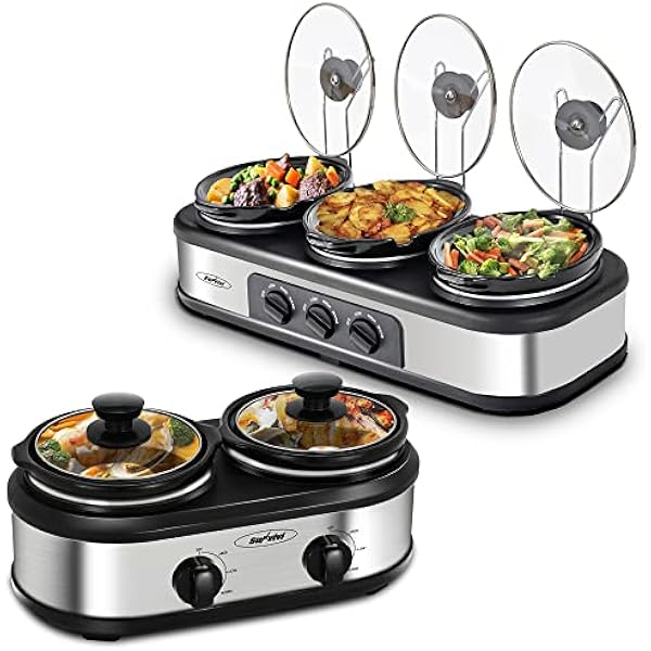 Dual and Triple Slow Cooker Buffet Server