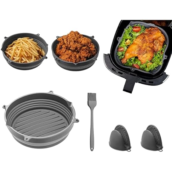Upcook 2 Pack Silicone Air Fryer Basket Liners